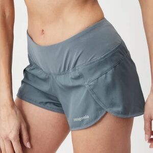 Patagonia Women's Strider Shorts - 3½" in Plume Grey Size Large Running Shorts